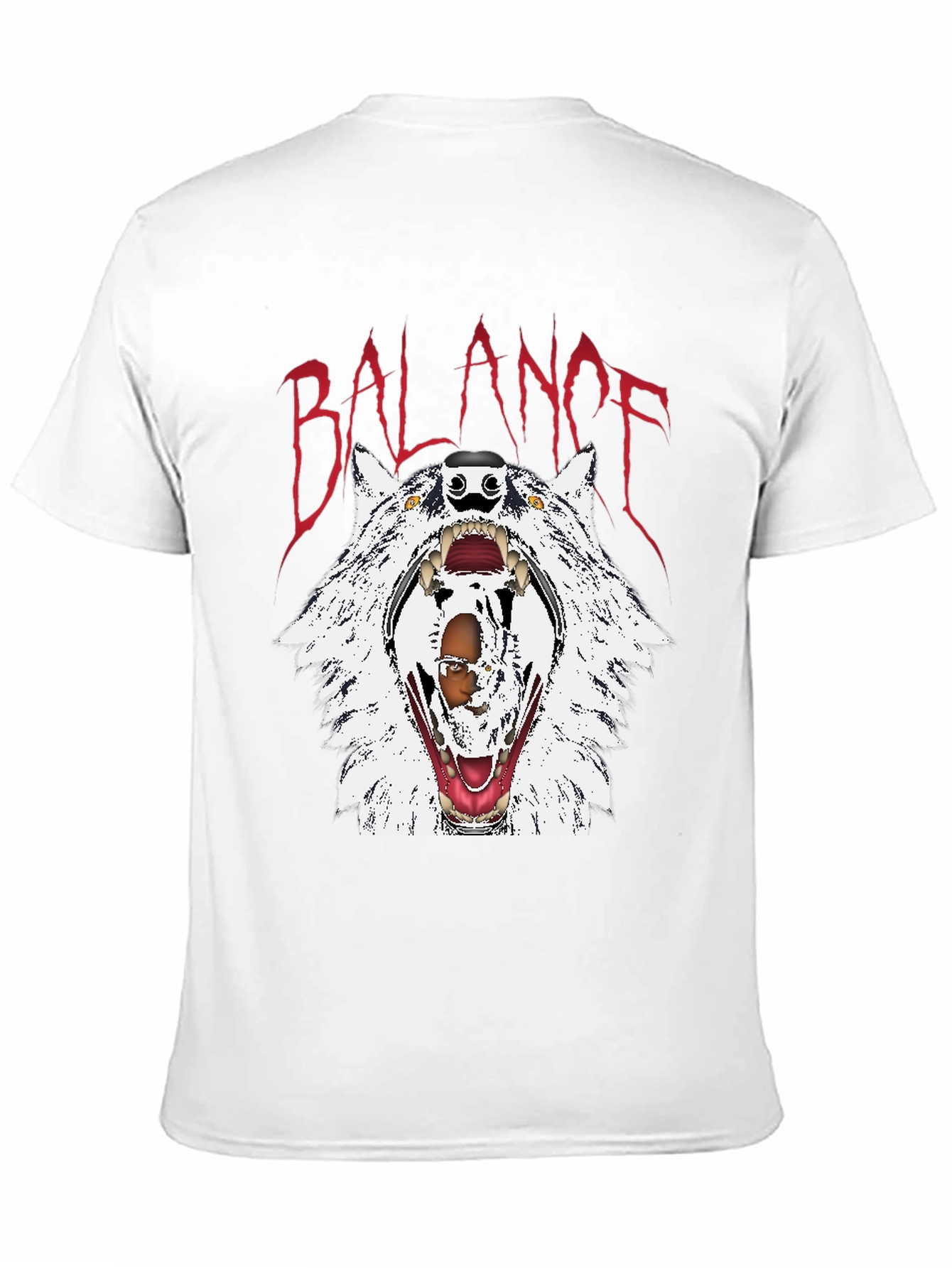 Balance Wolf Graphic Tee - Edgy Streetwear