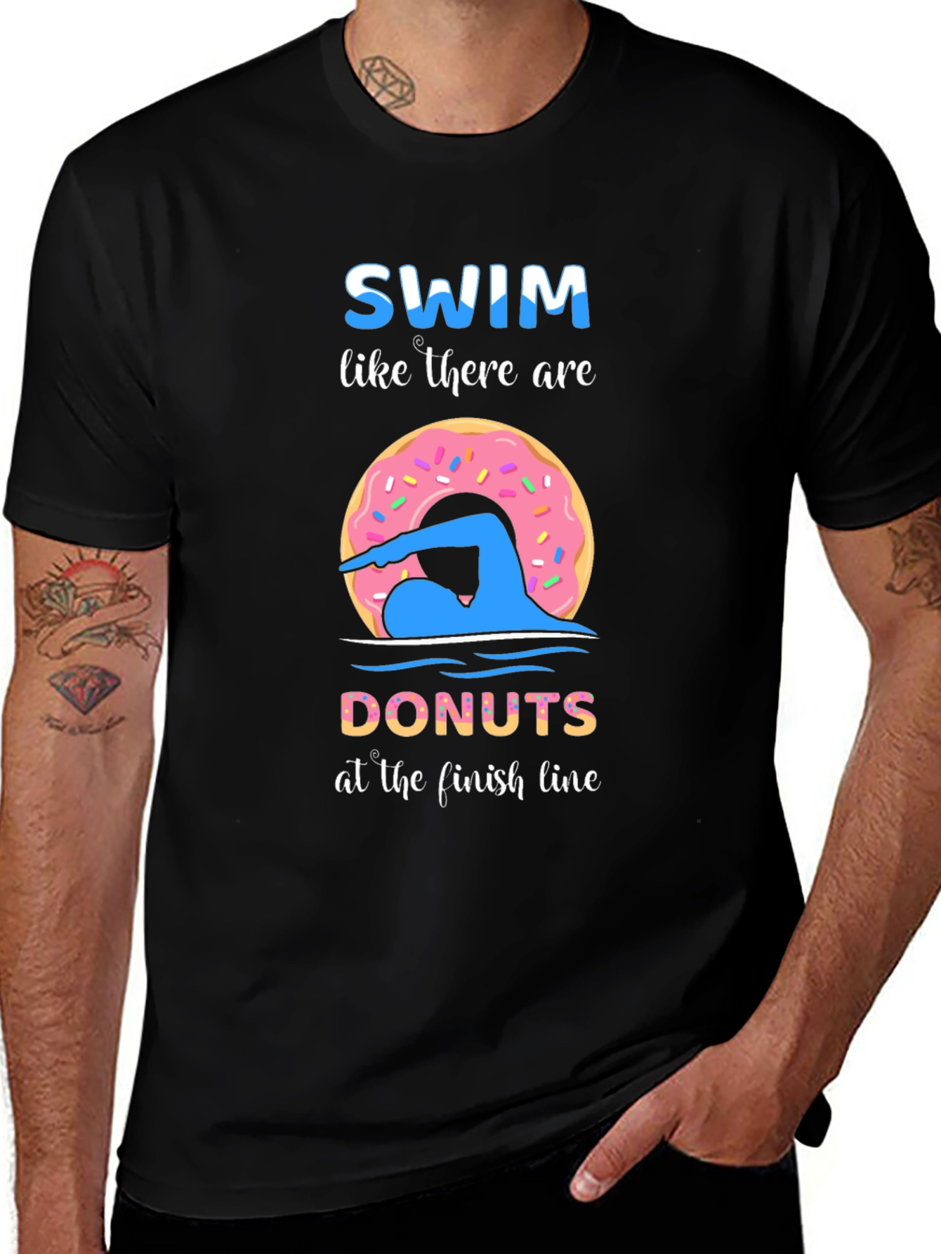 Swim for Donuts Graphic T-Shirt