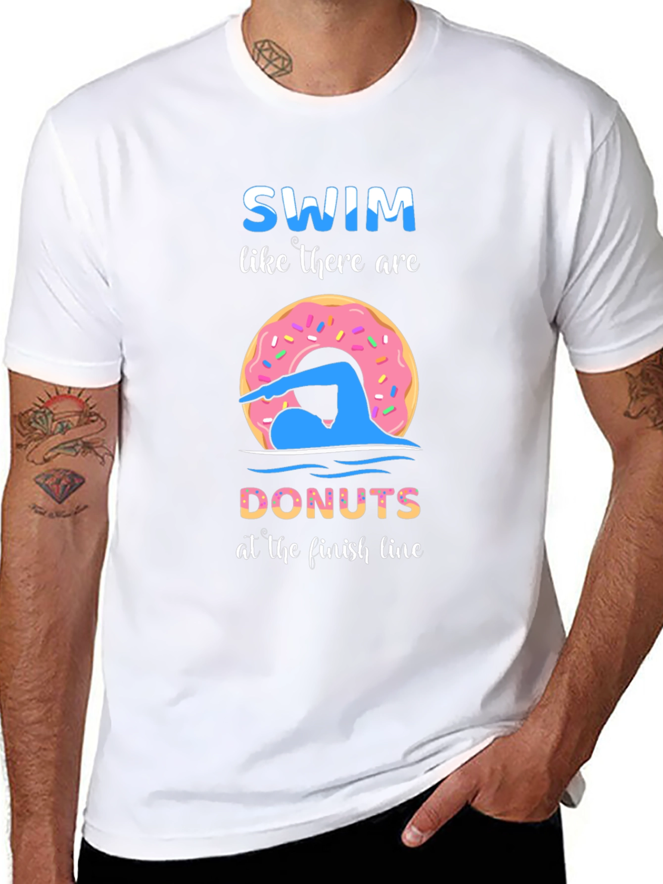 Swim for Donuts Graphic T-Shirt