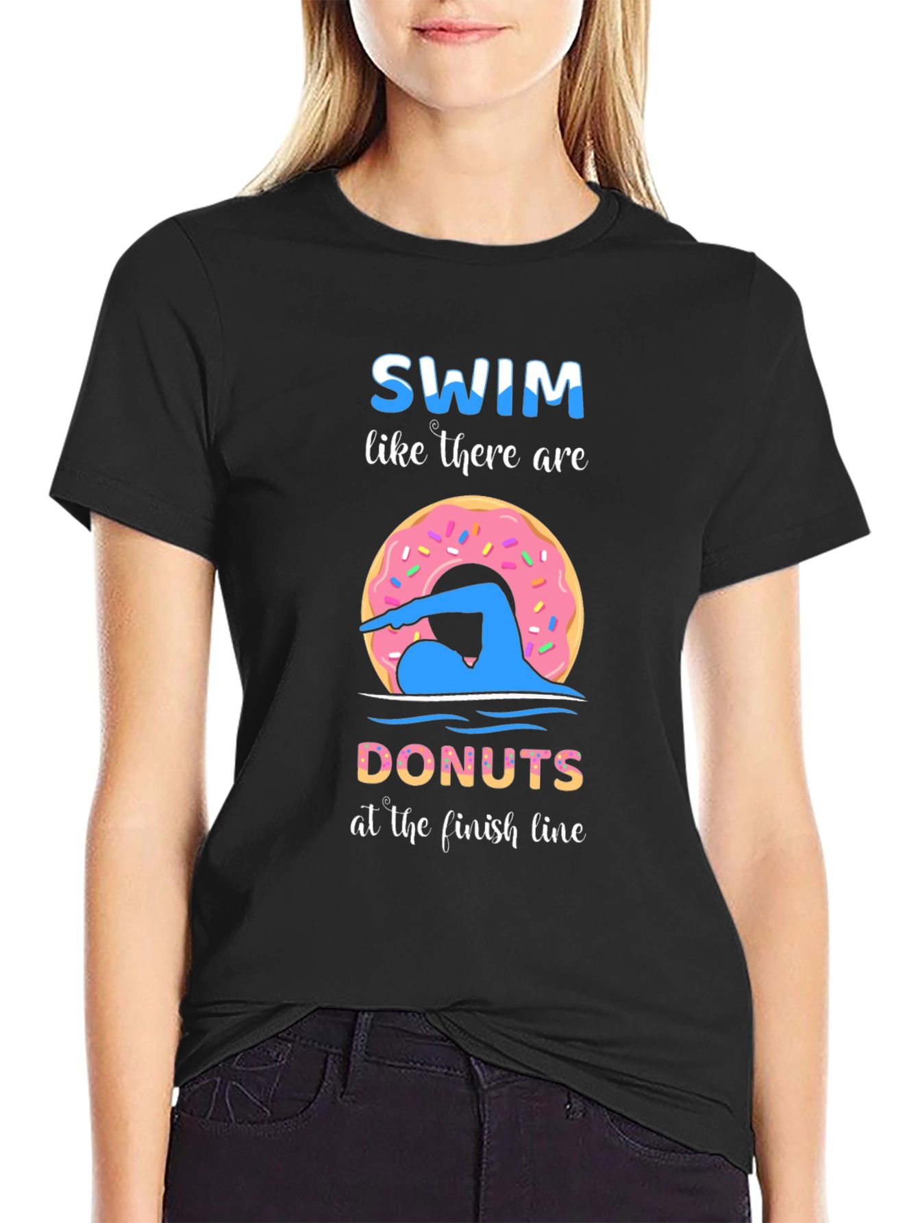 Swim for Donuts Graphic T-Shirt