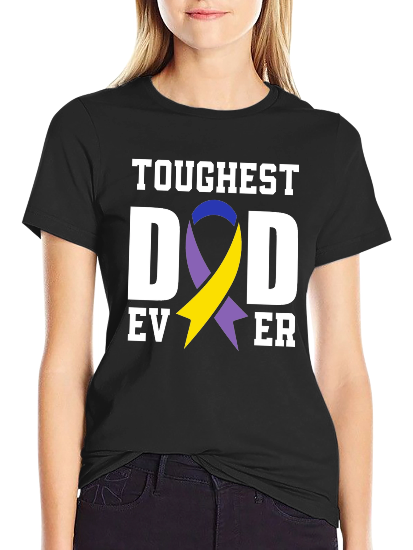Toughest Dad Ever T-Shirt Down Syndrome Awareness
