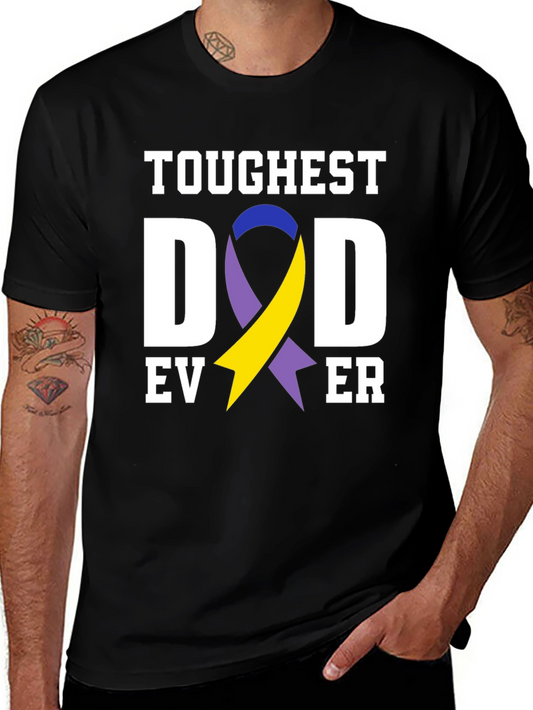 Toughest Dad Ever T-Shirt Down Syndrome Awareness