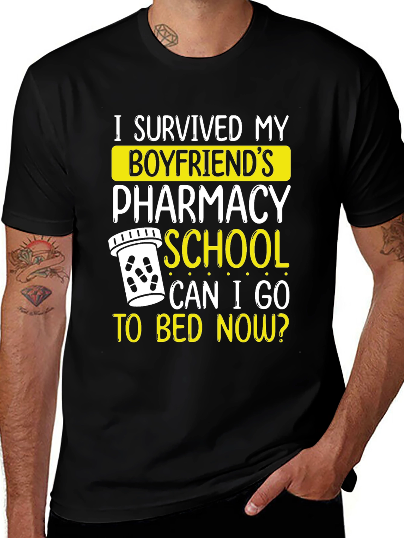 Boyfriends Pharmacy School Survivor Graphic Tee