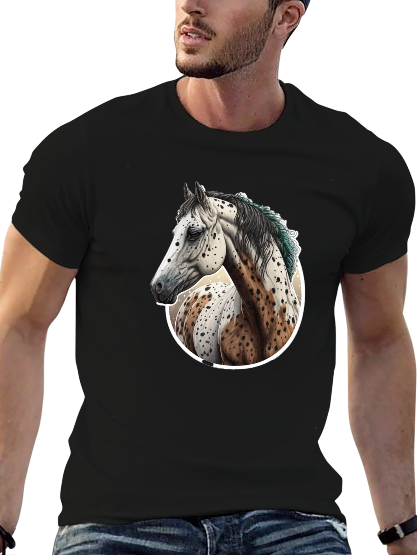 Horse Portrait Graphic Tee - Unique Style
