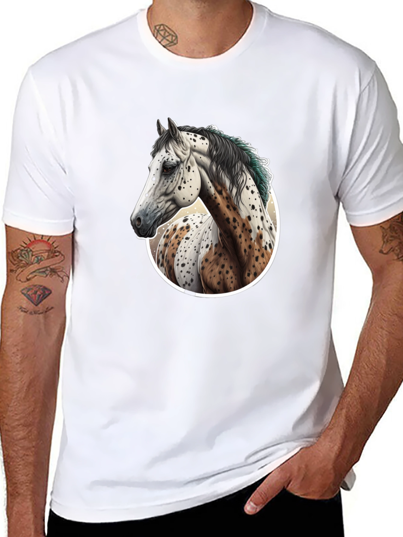 Horse Portrait Graphic Tee - Unique Style