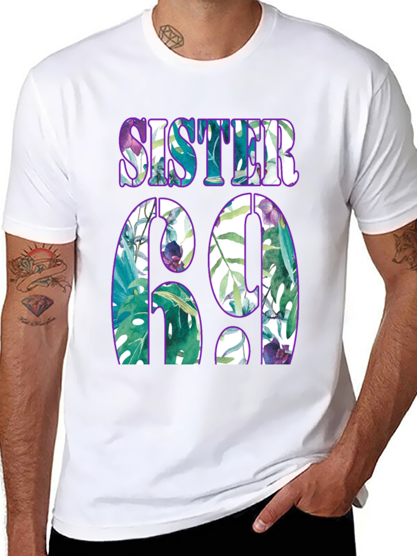 Sister 69 Graphic Print Tee