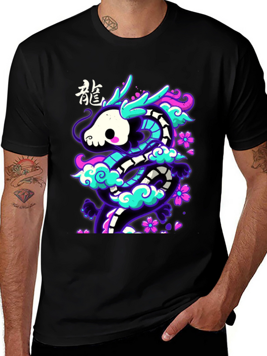 Neon Dragon Graphic Tee - Unique Streetwear