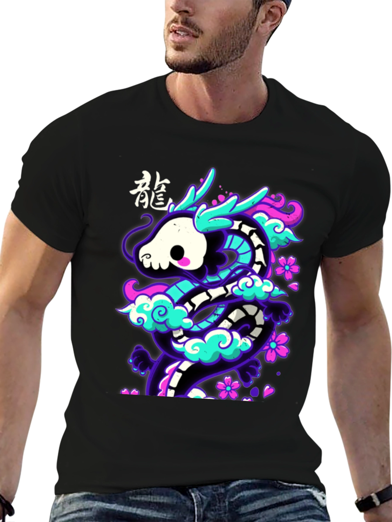 Neon Dragon Graphic Tee - Unique Streetwear