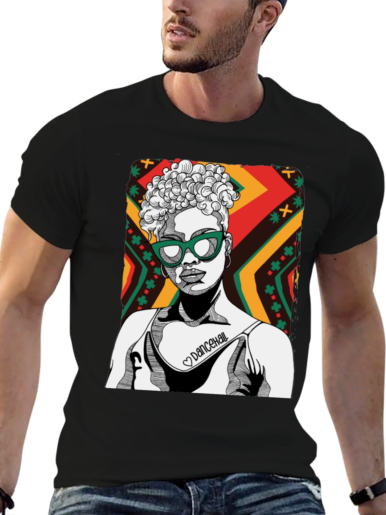 Dancehall Graphic Print Tee