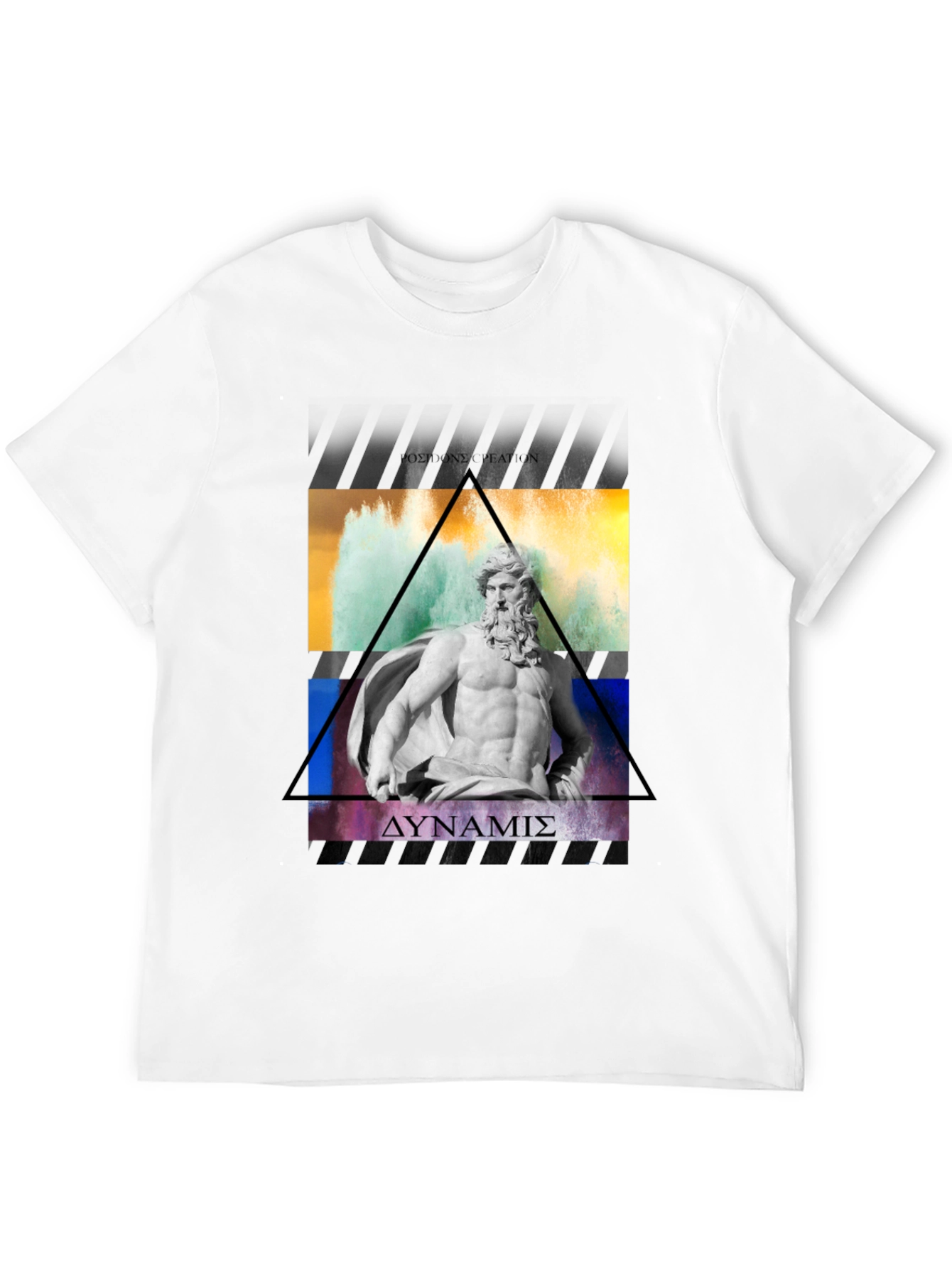 Poseidon Graphic Tee - Black Cotton T-Shirt