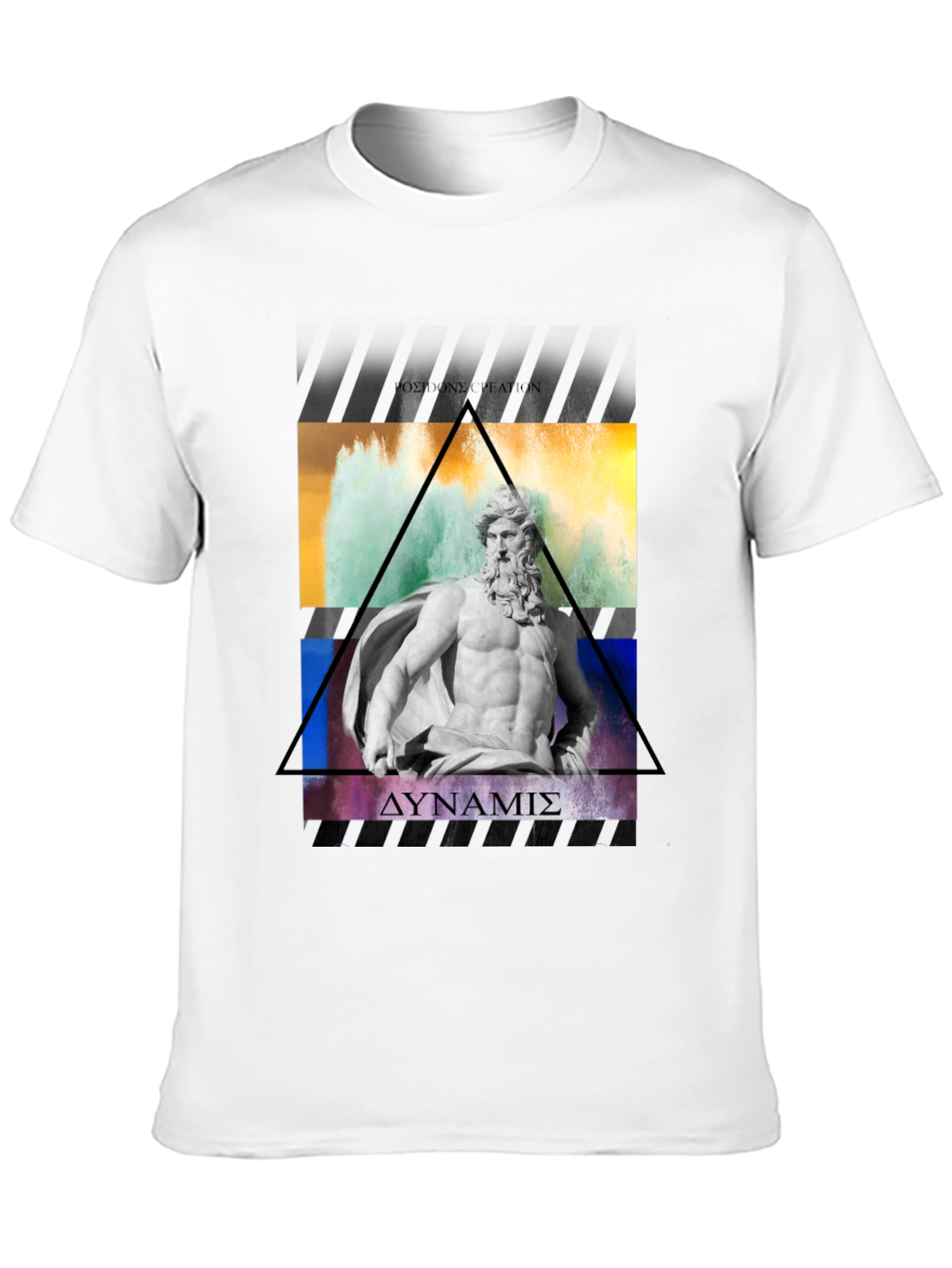 Poseidon Graphic Tee - Black Cotton T-Shirt