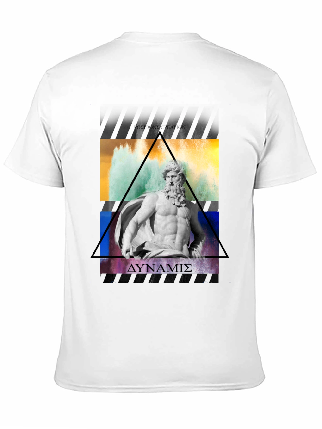 Poseidon Graphic Tee - Black Cotton T-Shirt