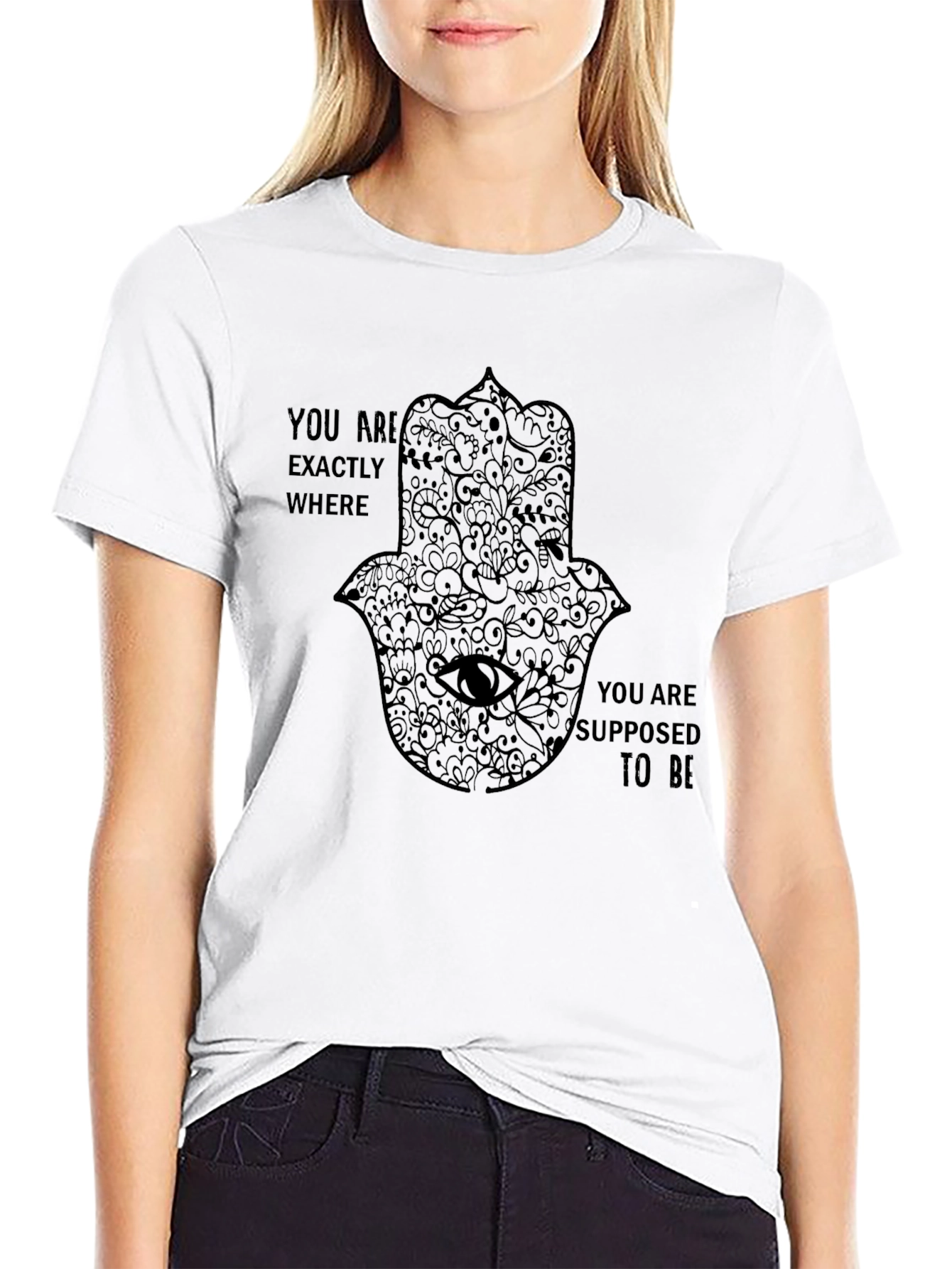 Hamsa Hand T-Shirt - Inspirational Quote - Unisex