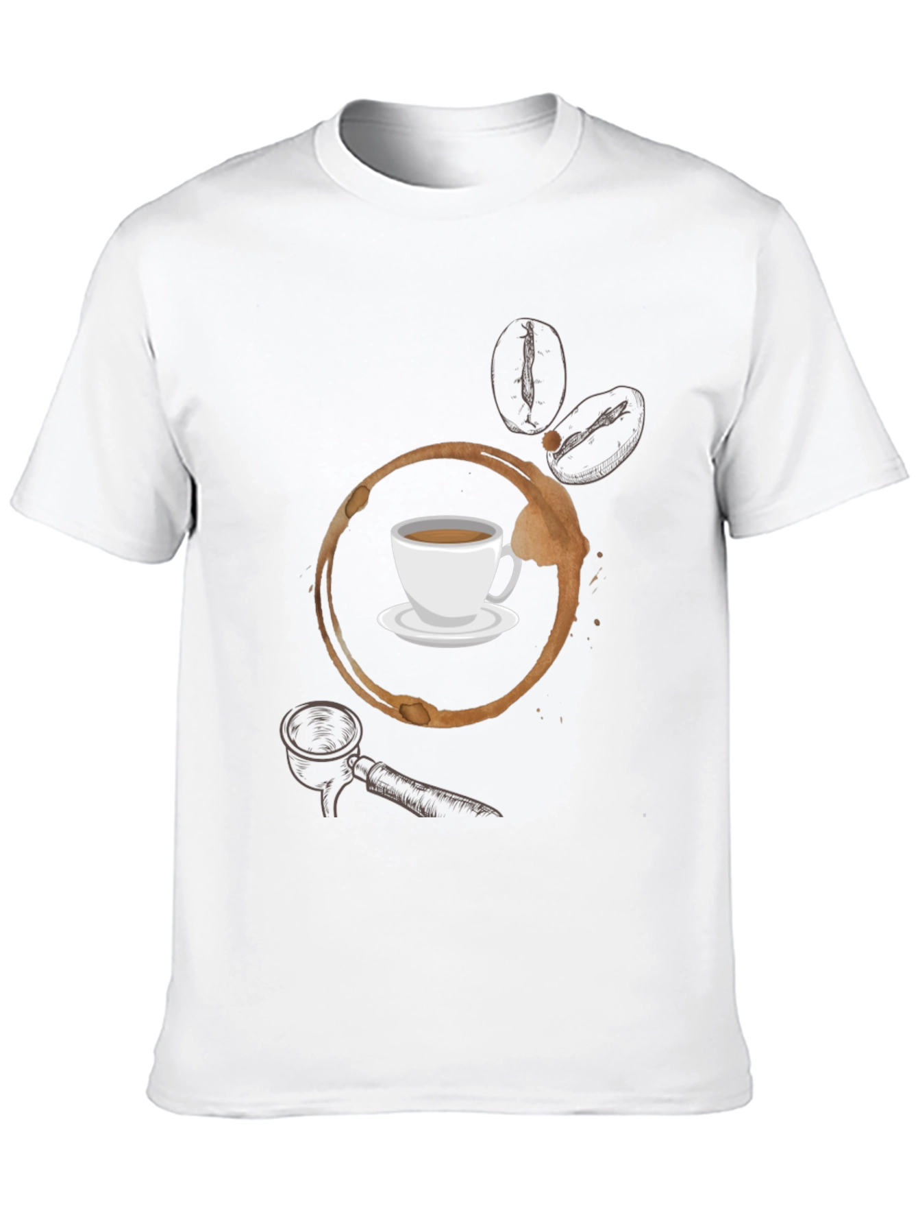 Coffee Stain Graphic T-Shirt - Black