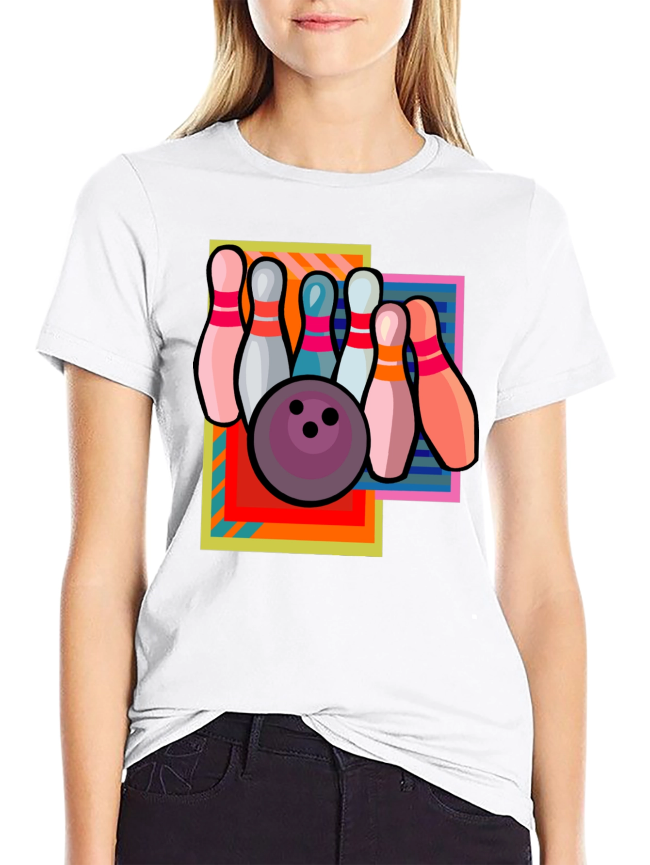Retro Bowling T-Shirt - Strike Design
