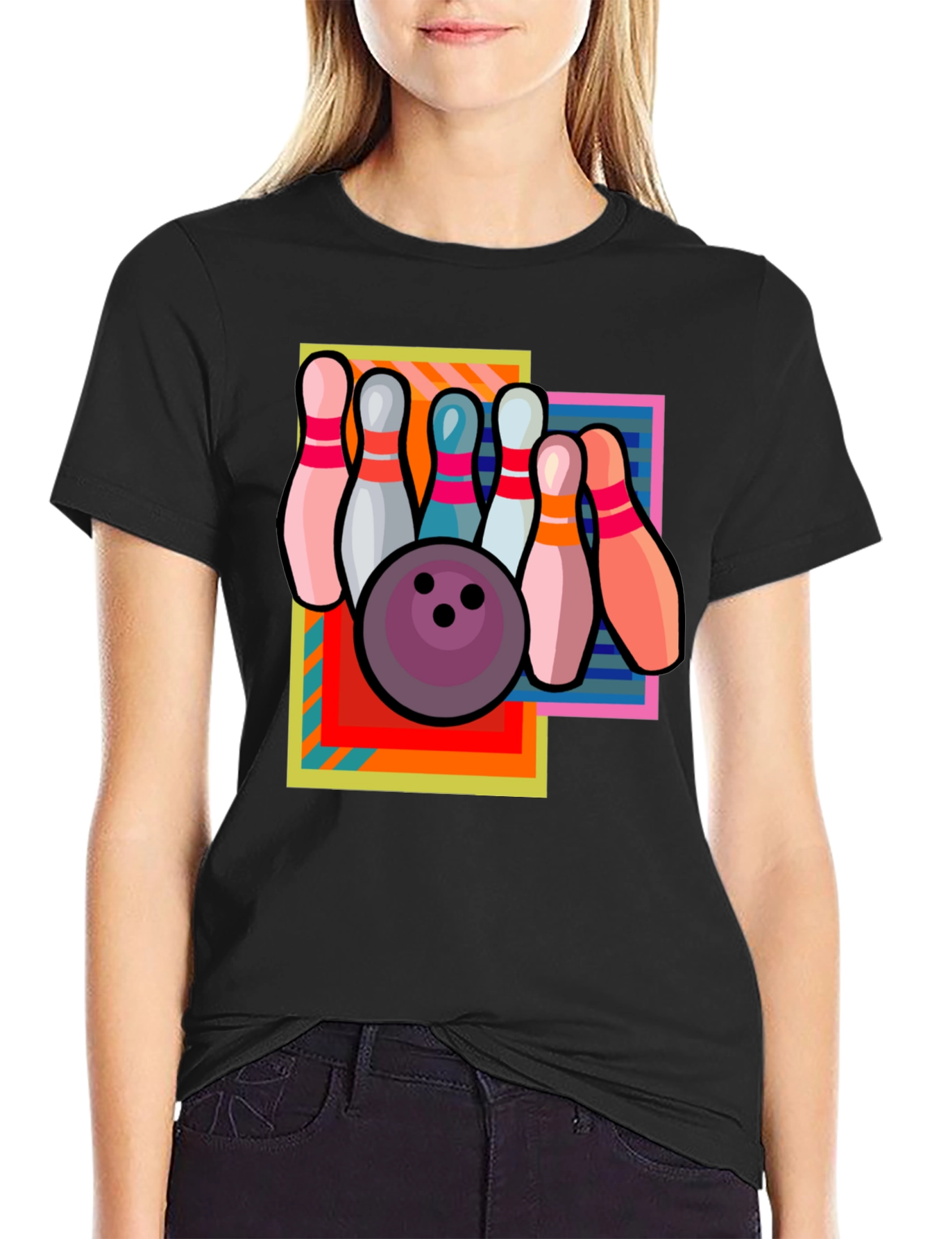Retro Bowling T-Shirt - Strike Design