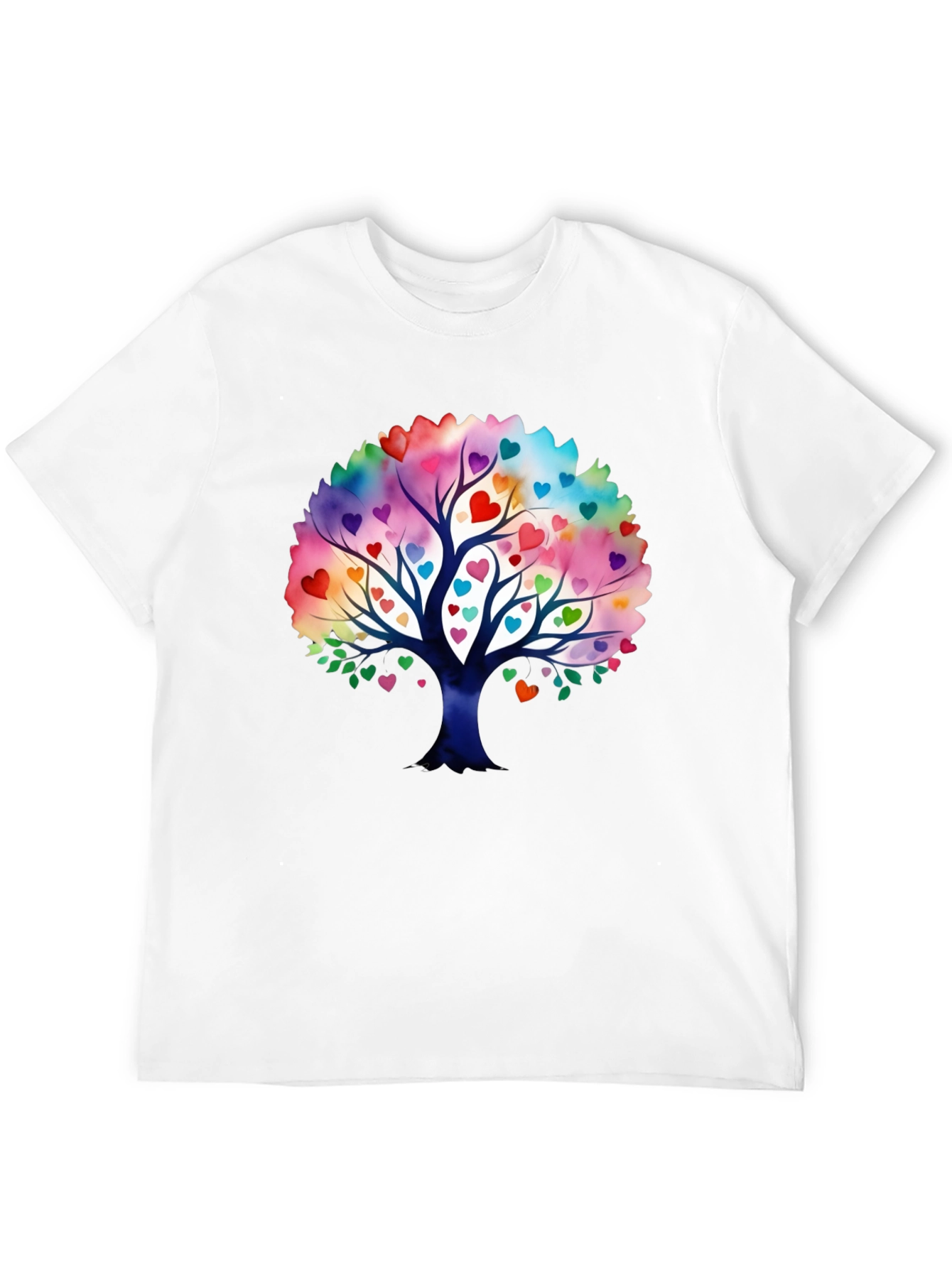 Heart Tree Graphic Black T-Shirt