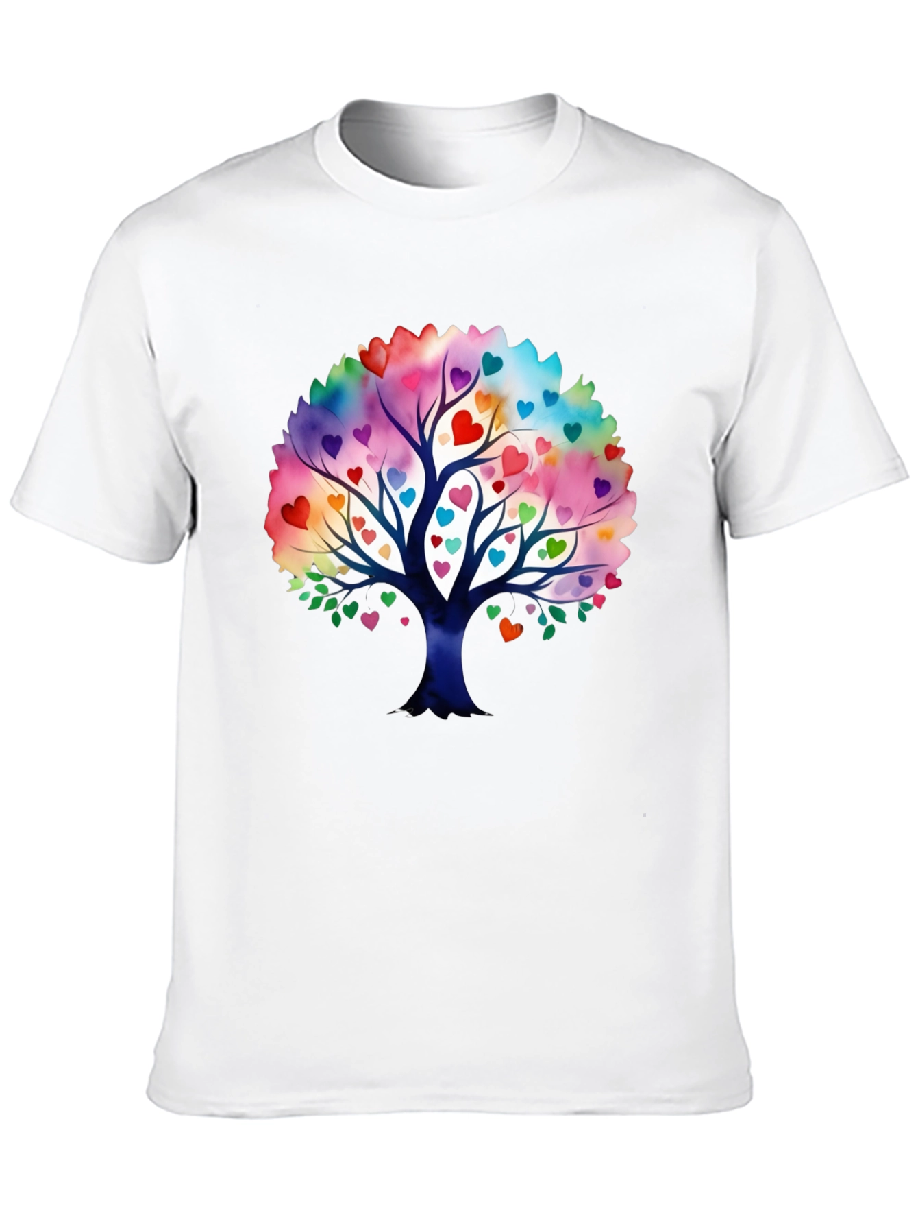 Heart Tree Graphic Black T-Shirt
