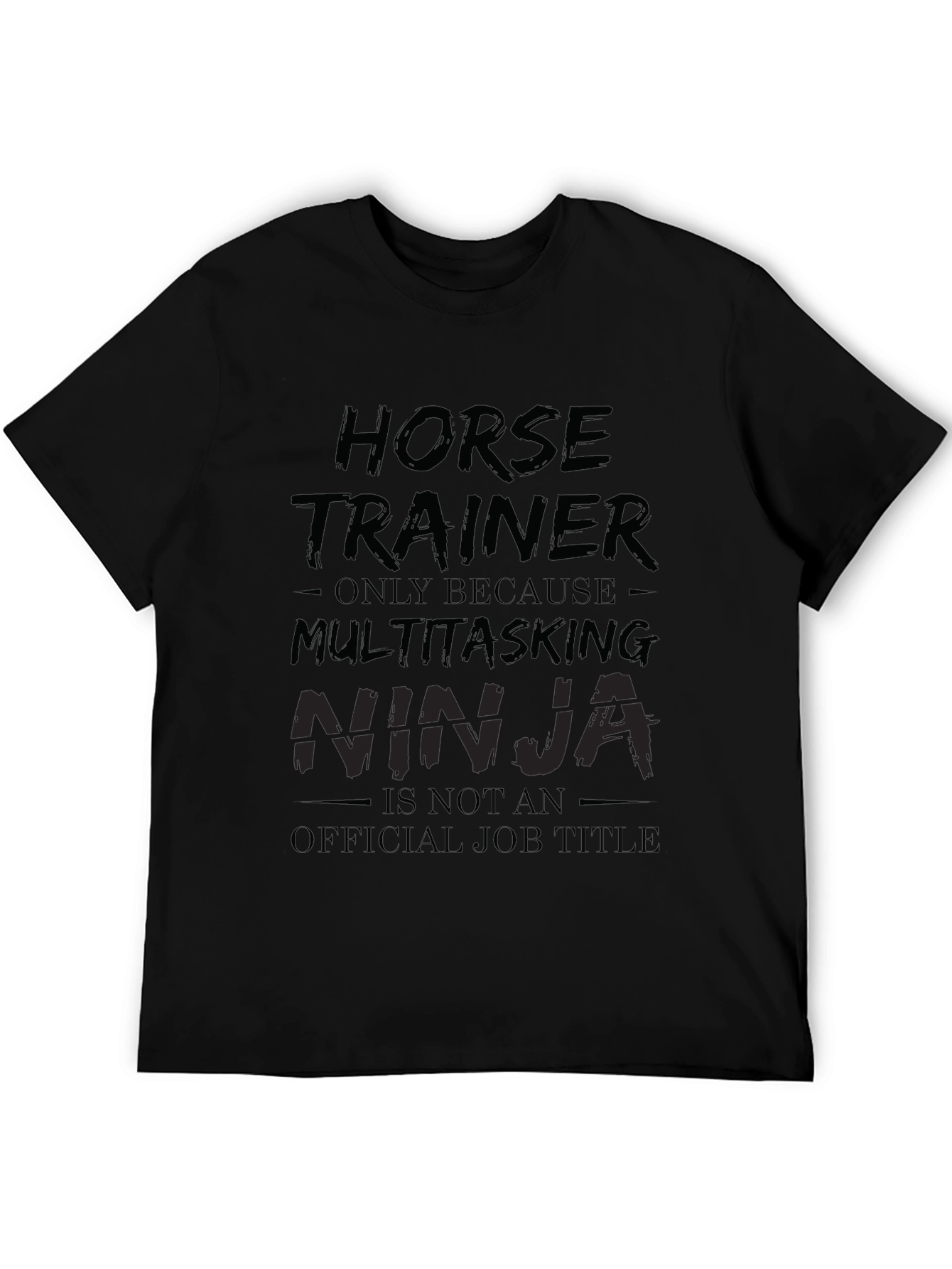 Horse Trainer Ninja Job Title Graphic Tee