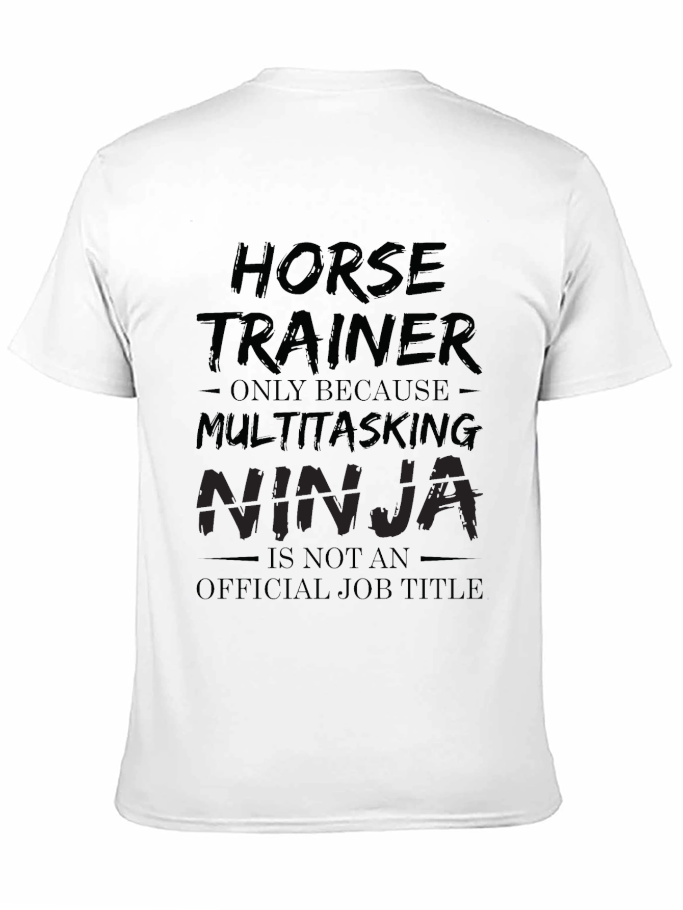 Horse Trainer Ninja Job Title Graphic Tee