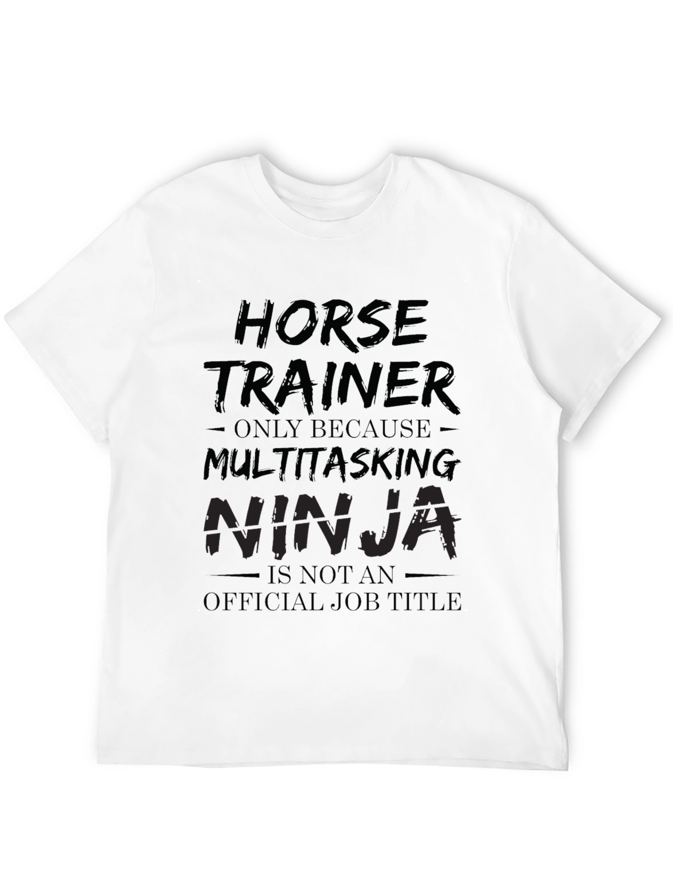 Horse Trainer Ninja Job Title Graphic Tee