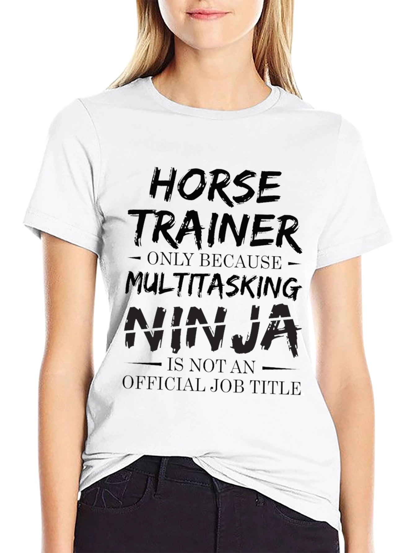 Horse Trainer Ninja Job Title Graphic Tee
