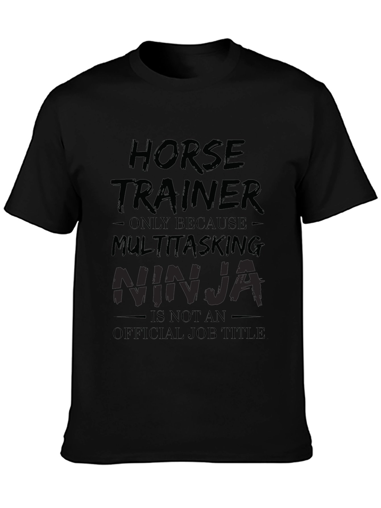 Horse Trainer Ninja Job Title Graphic Tee