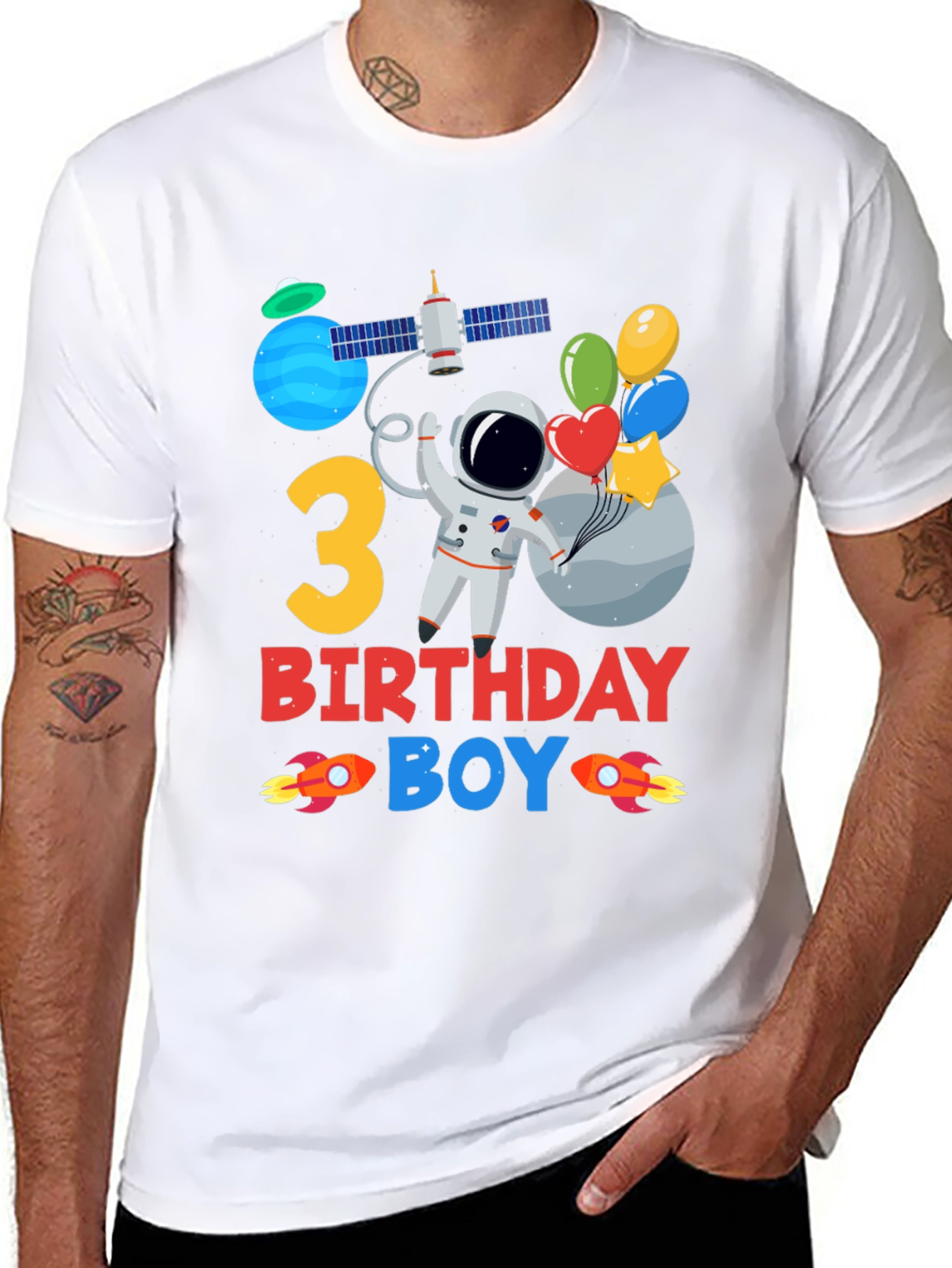 3rd Birthday Space Boy T-Shirt