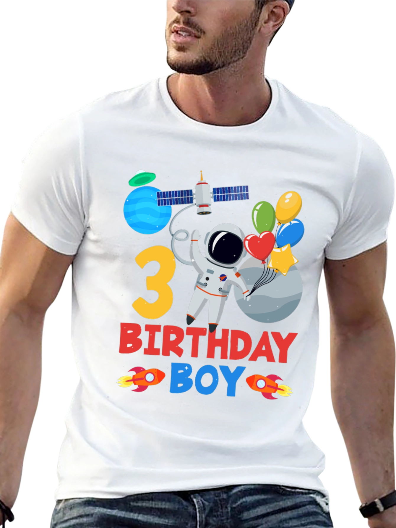 3rd Birthday Space Boy T-Shirt