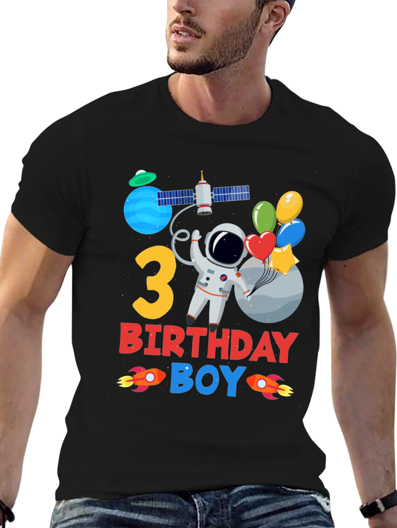 3rd Birthday Space Boy T-Shirt