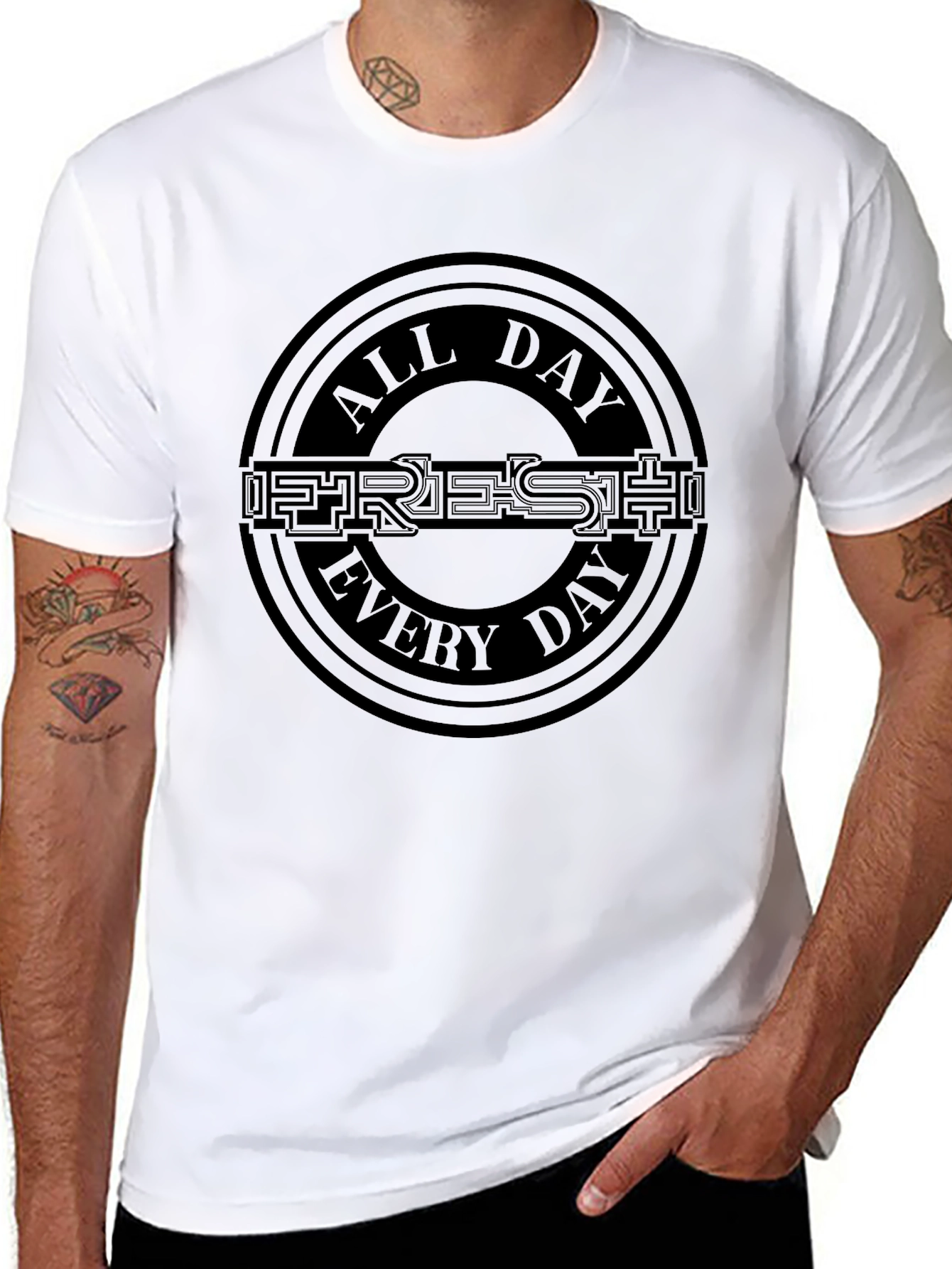 All Day Fresh Every Day Black T-Shirt
