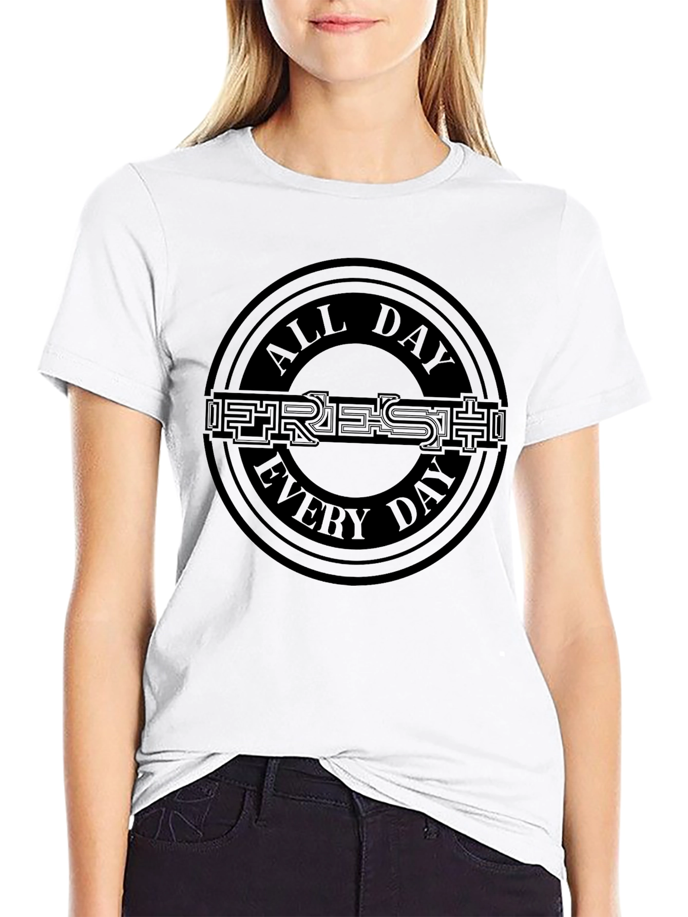 All Day Fresh Every Day Black T-Shirt