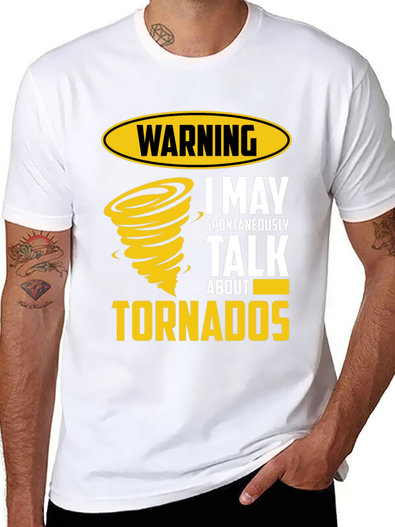 Warning Tornadoes Mens Graphic Tee