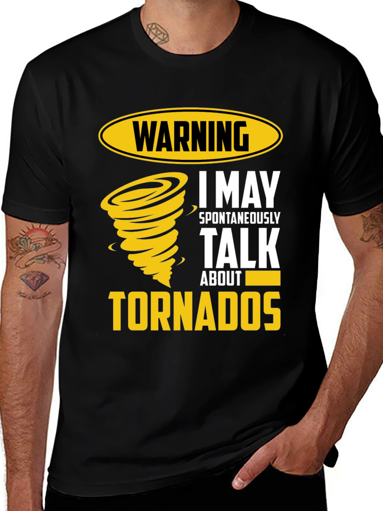 Warning Tornadoes Mens Graphic Tee