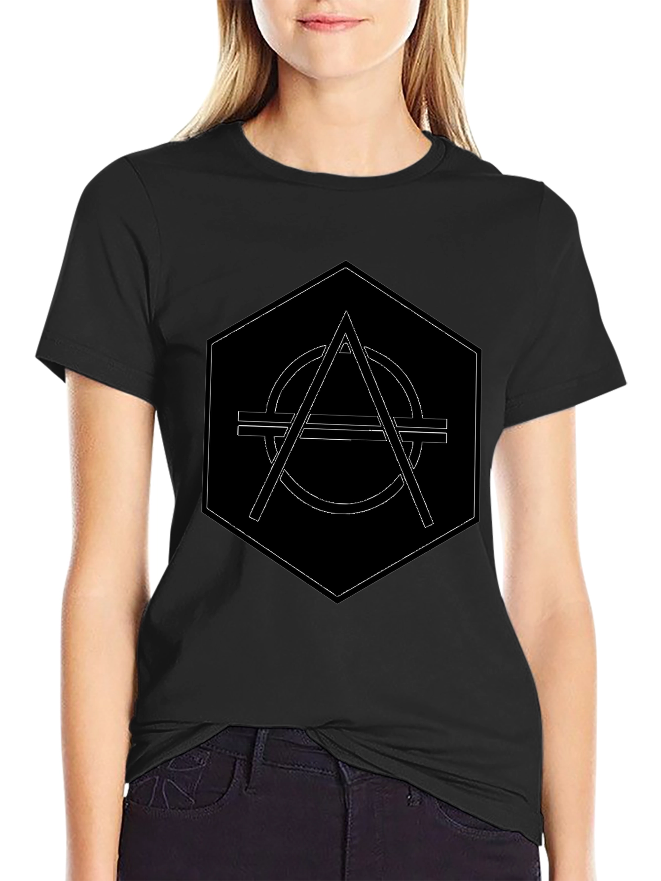 Geometric Graphic Black T-Shirt