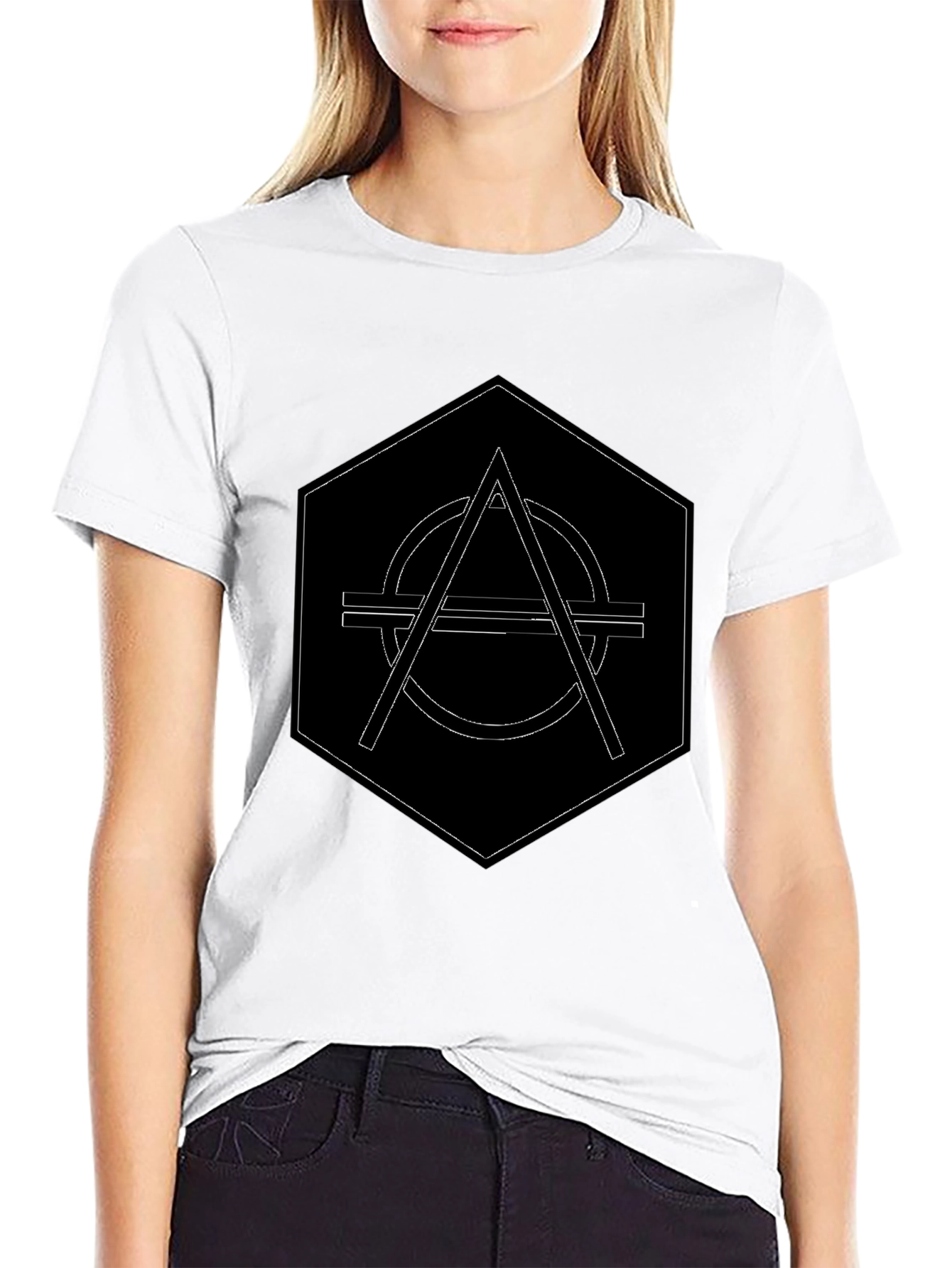 Geometric Graphic Black T-Shirt
