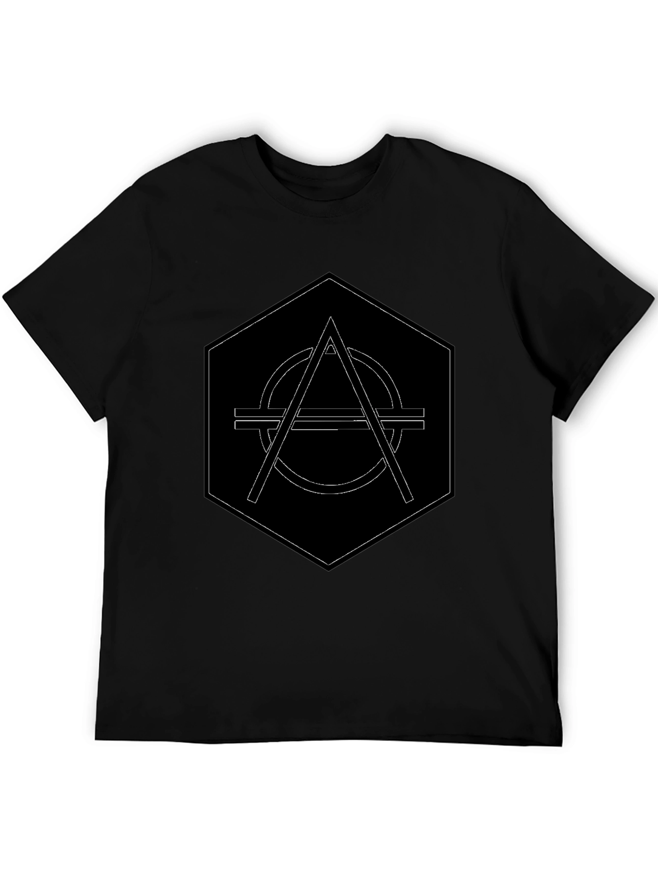 Geometric Graphic Black T-Shirt