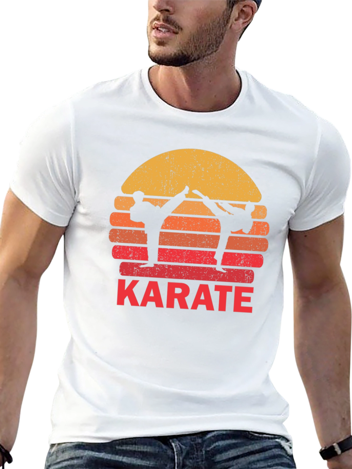 Karate Sunset Graphic Tee - Martial Arts T-Shirt