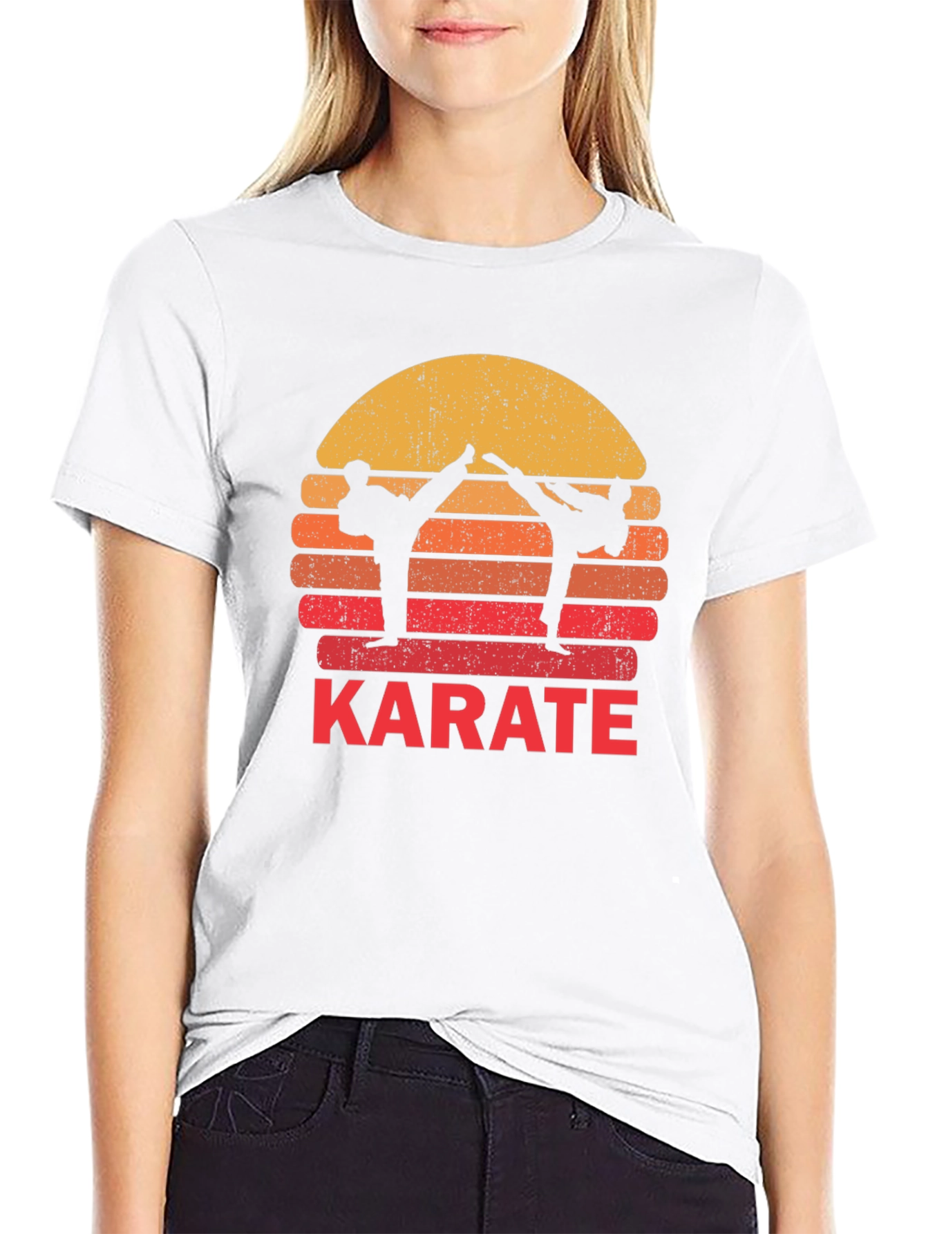 Karate Sunset Graphic Tee - Martial Arts T-Shirt