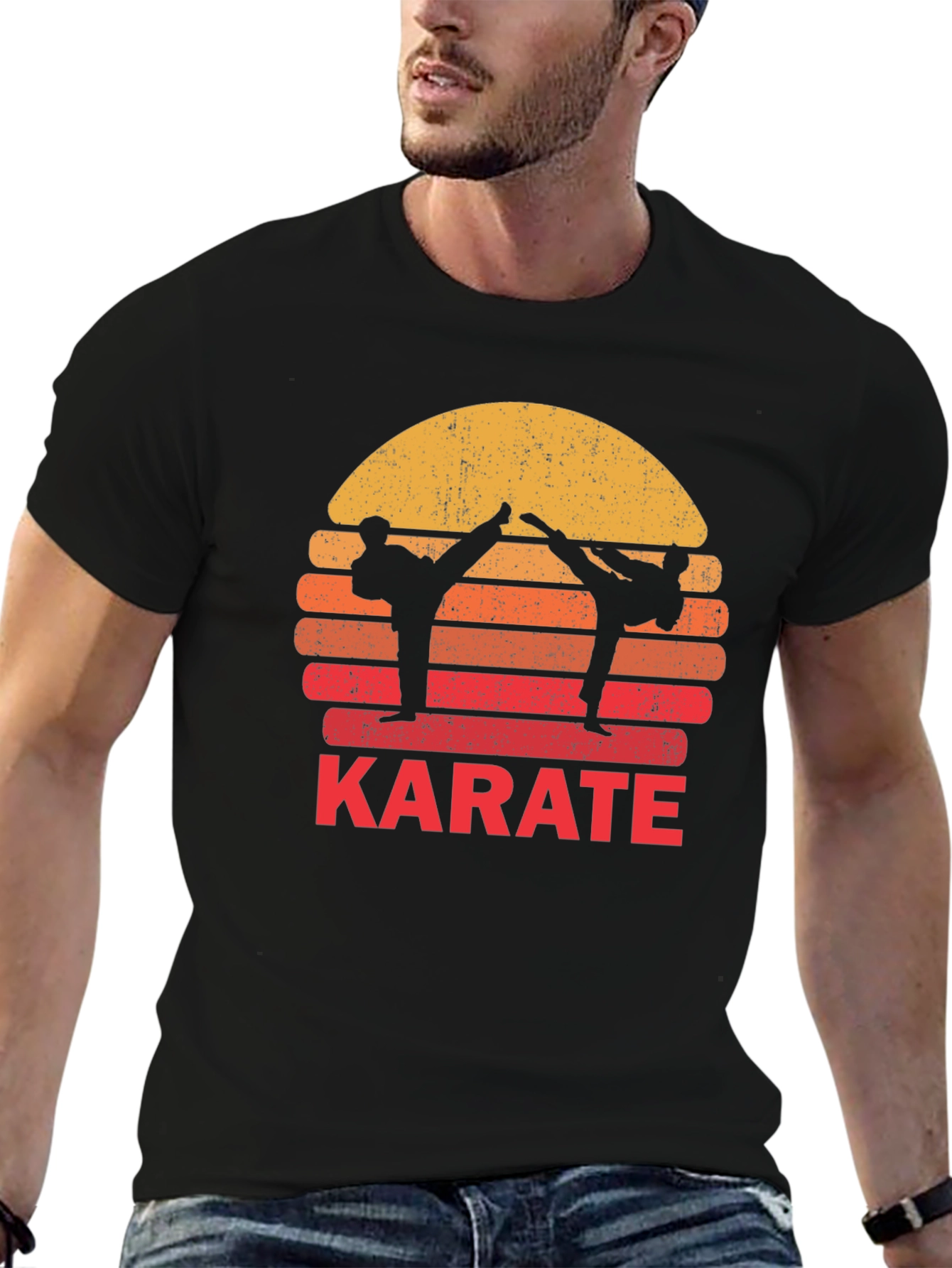 Karate Sunset Graphic Tee - Martial Arts T-Shirt