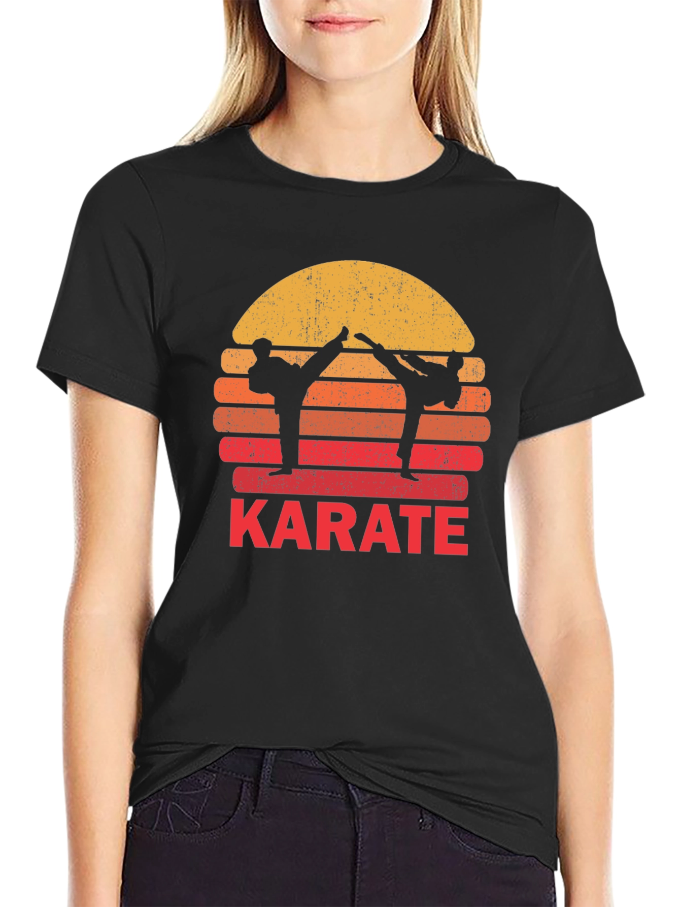 Karate Sunset Graphic Tee - Martial Arts T-Shirt