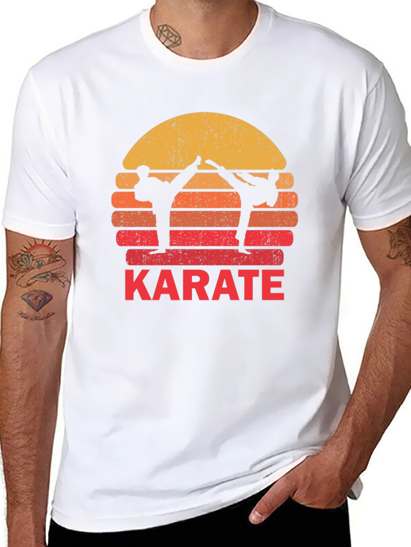 Karate Sunset Graphic Tee - Martial Arts T-Shirt