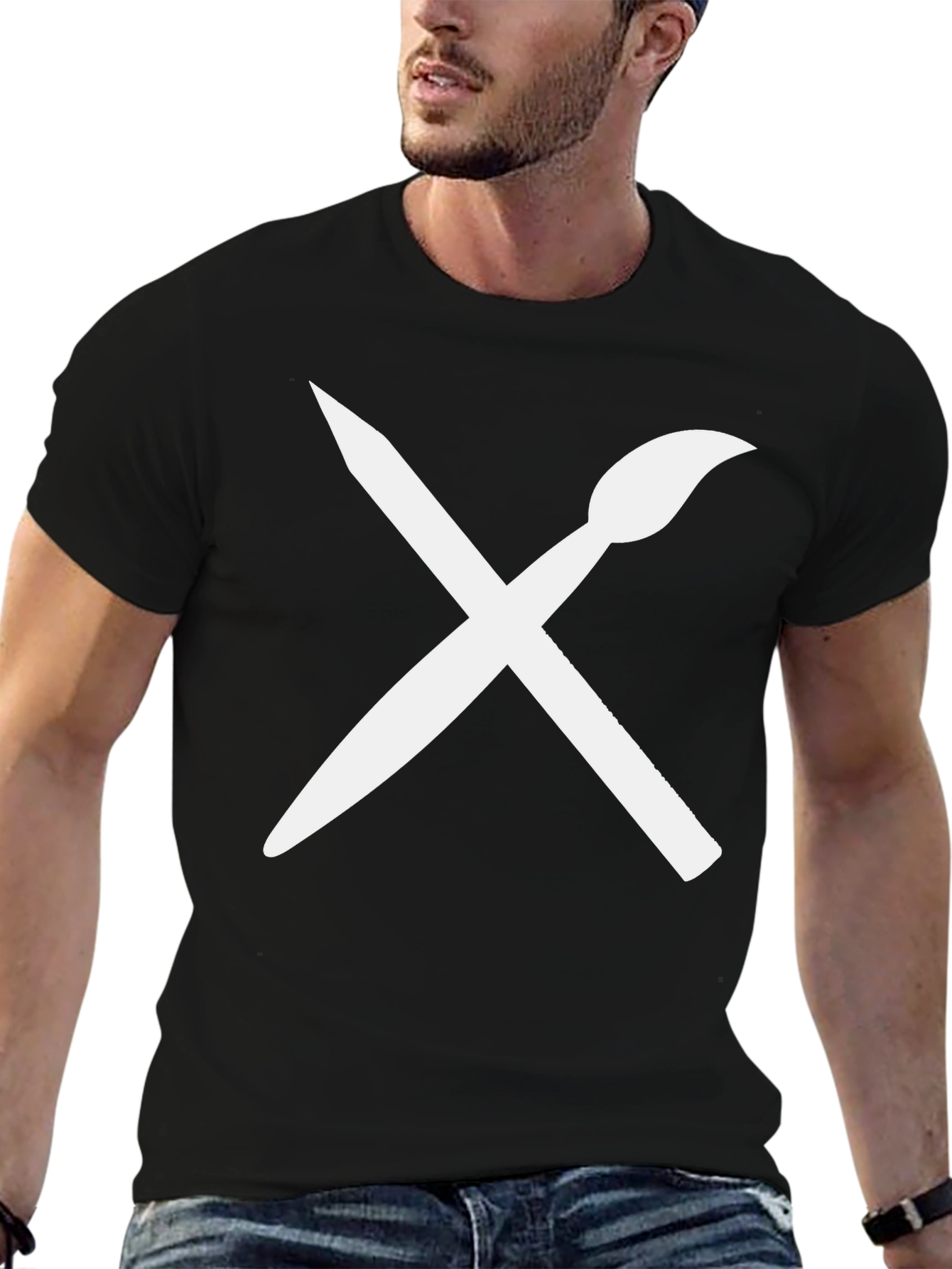 Artists Tee: Brush & Pencil Graphic T-Shirt