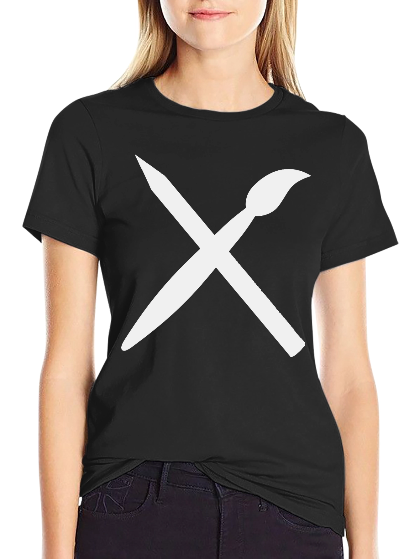 Artists Tee: Brush & Pencil Graphic T-Shirt