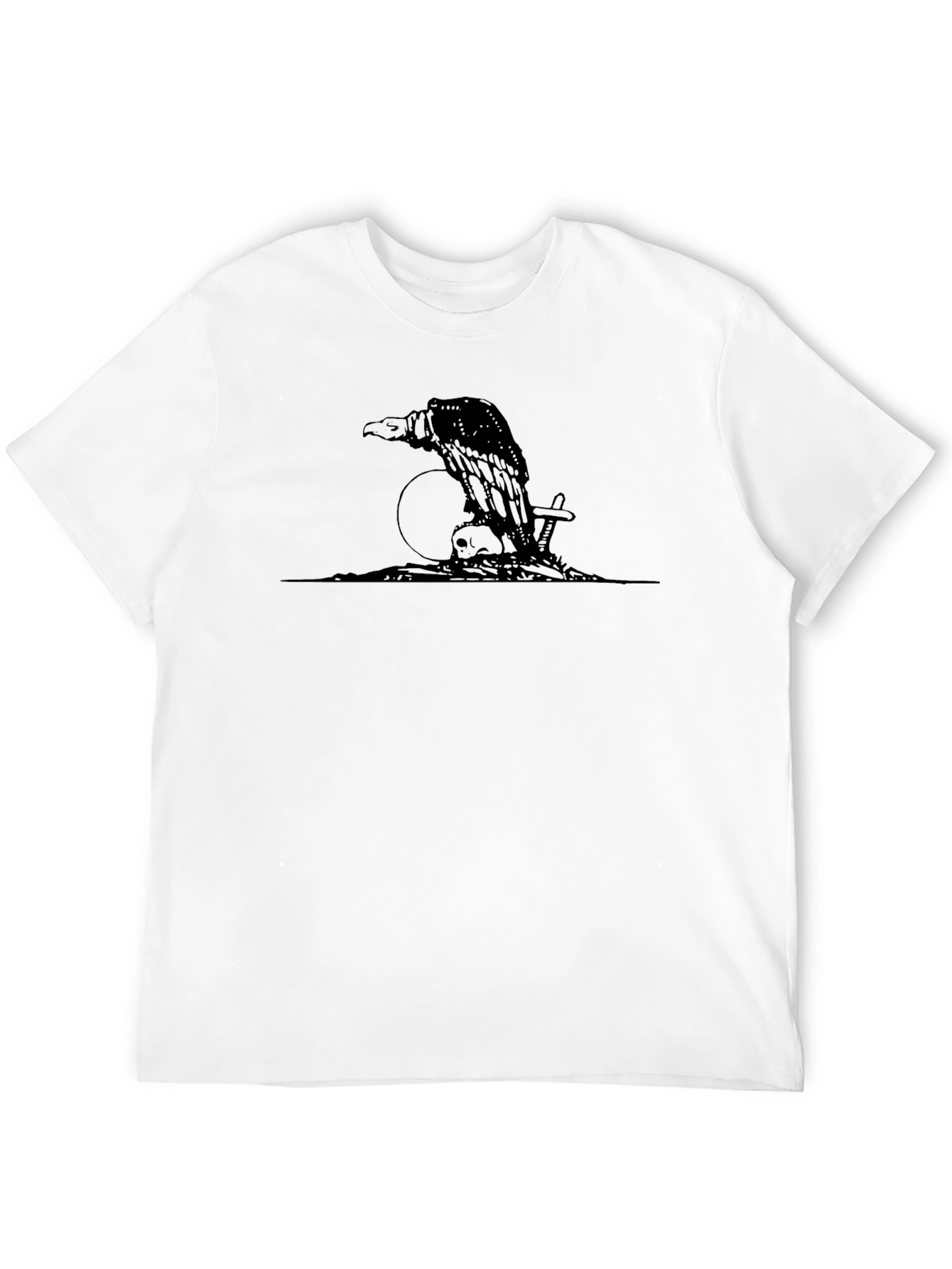 Raven Skull T-Shirt - Gothic Graphic Tee