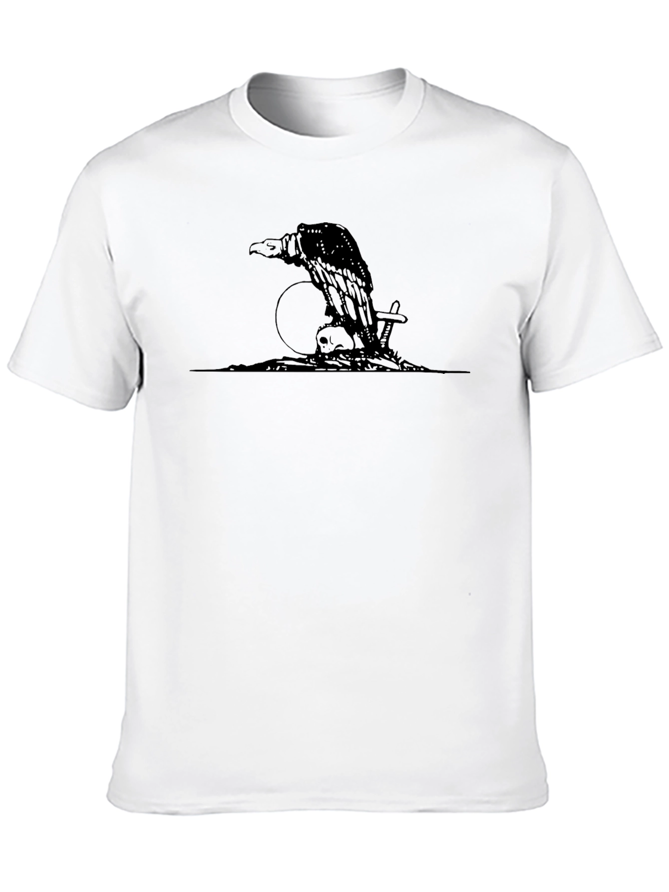 Raven Skull T-Shirt - Gothic Graphic Tee