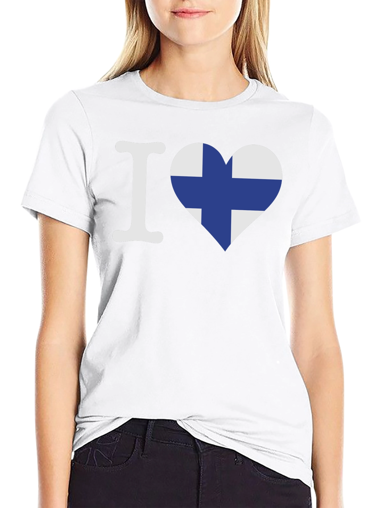 Finland Flag Heart T-Shirt
