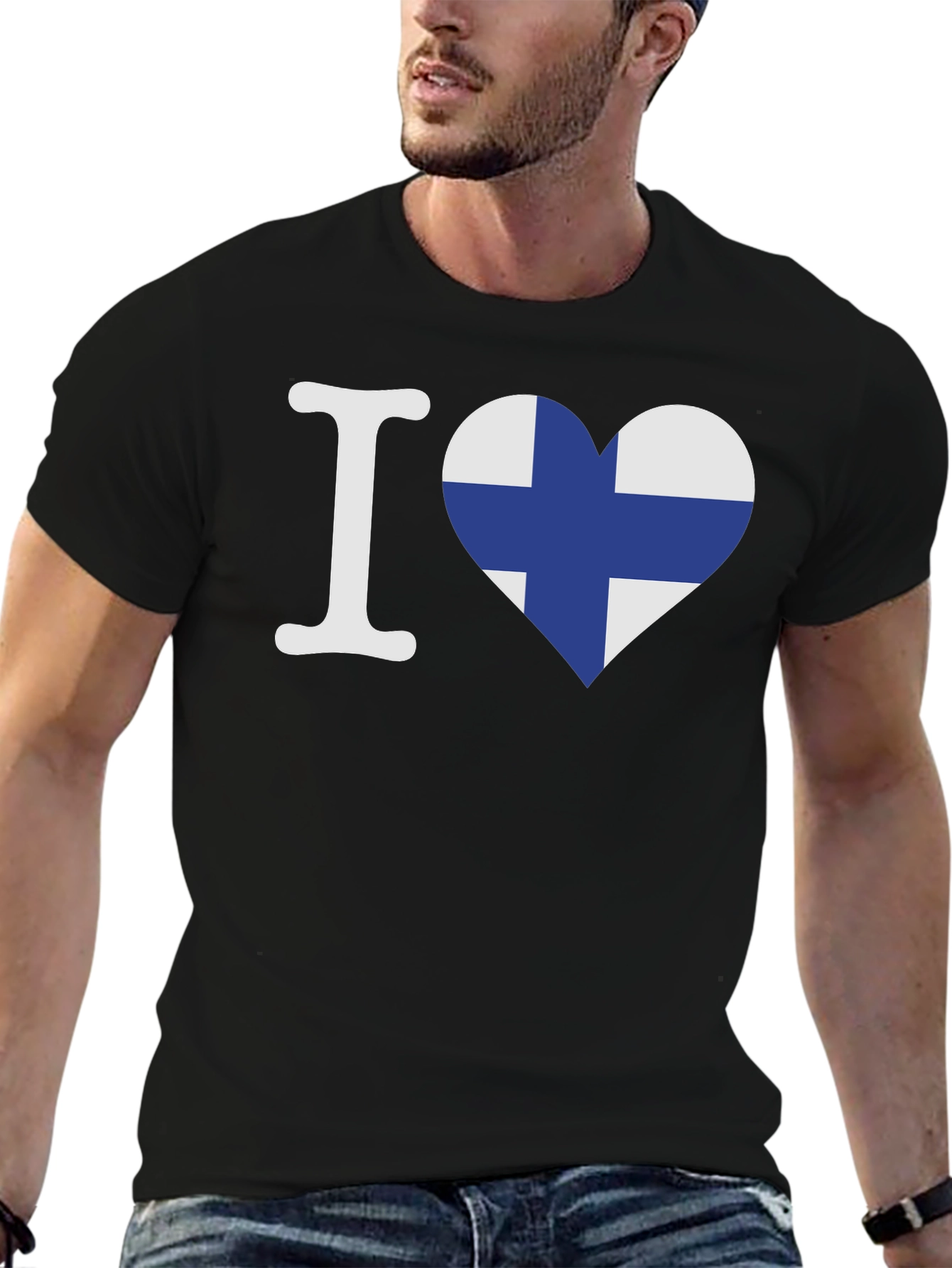 Finland Flag Heart T-Shirt