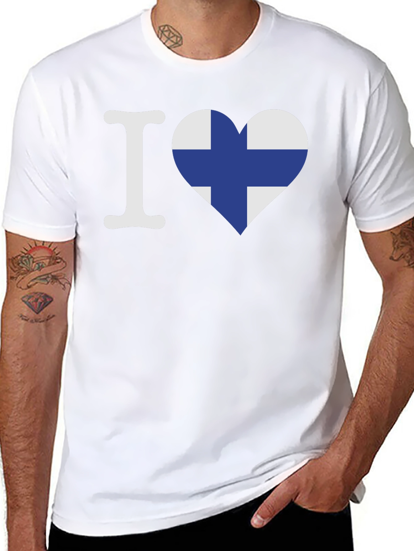 Finland Flag Heart T-Shirt