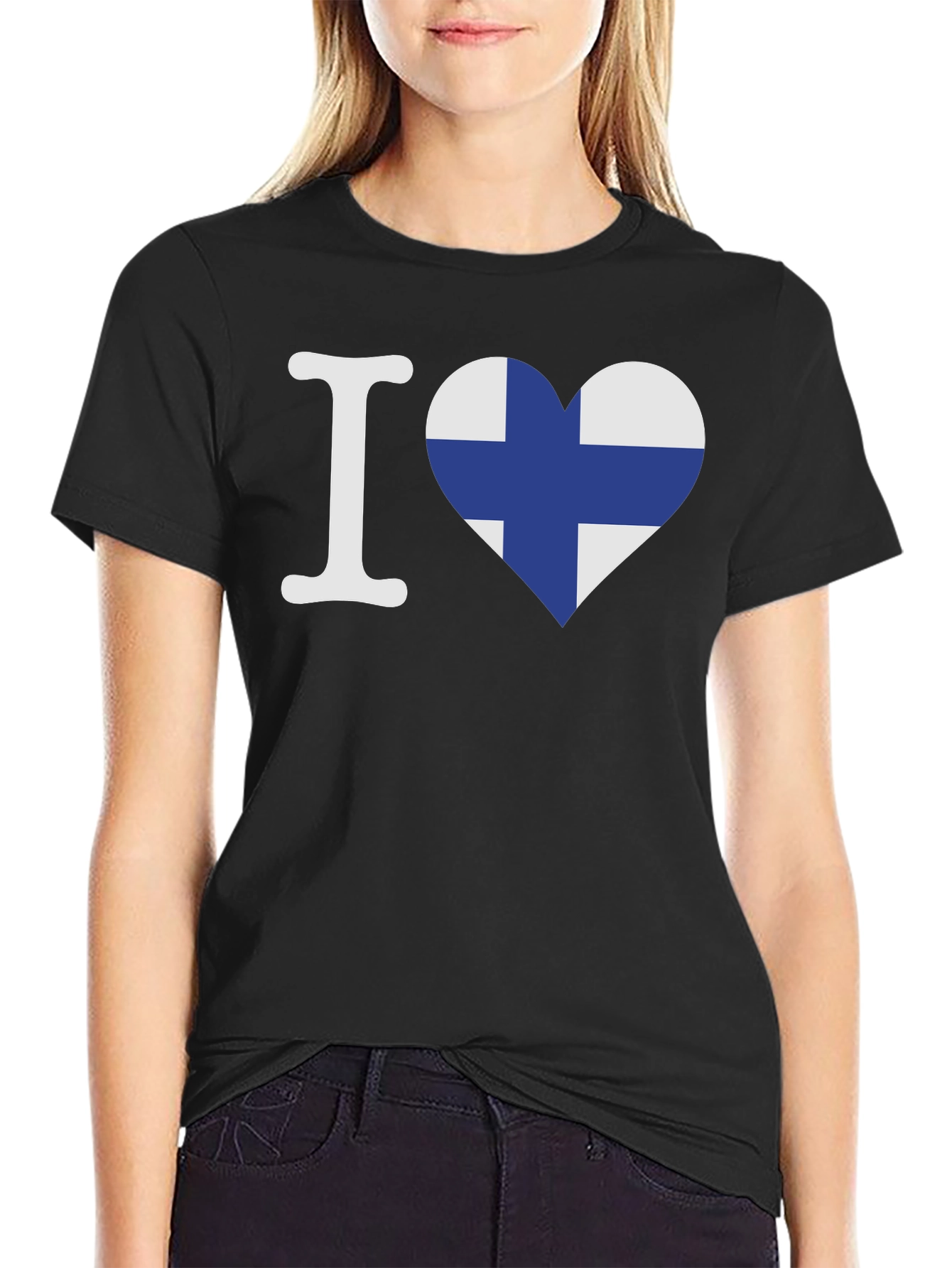 Finland Flag Heart T-Shirt